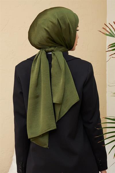 Janjan Çift Taraflı Şal Haki Yeşil