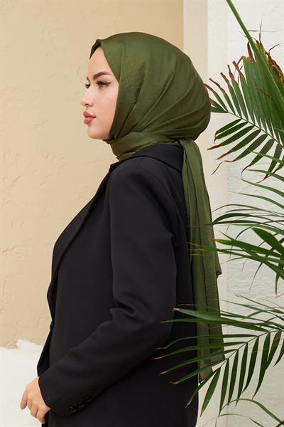 Janjan Çift Taraflı Şal Haki Yeşil