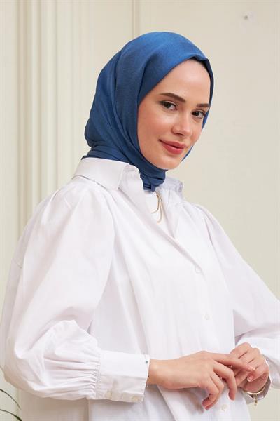 Janjan Çift Taraflı Şal Kot Mavi