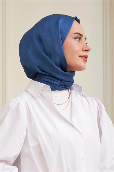 Janjan Çift Taraflı Şal Kot Mavi