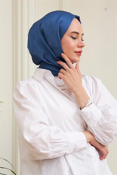 Janjan Çift Taraflı Şal Kot Mavi