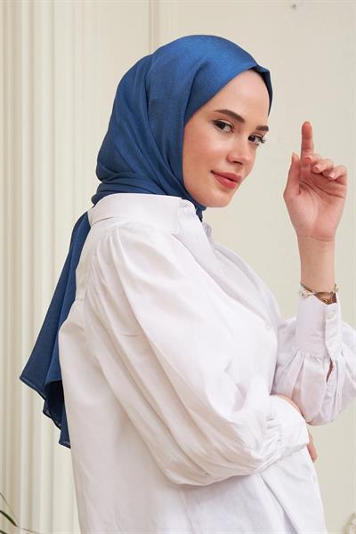 Janjan Çift Taraflı Şal Kot Mavi