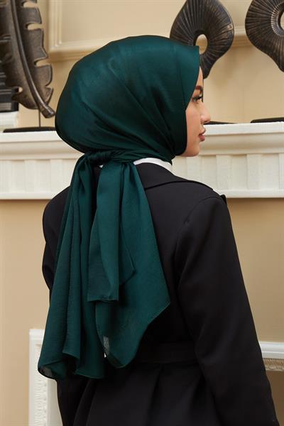 Janjan Çift Taraflı Şal Koyu Zümrüt