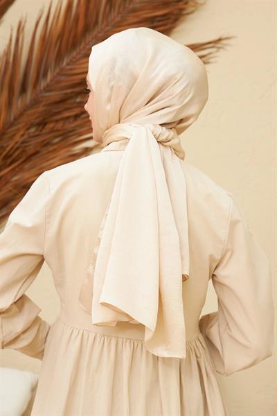 Janjan Çift Taraflı Şal Krem