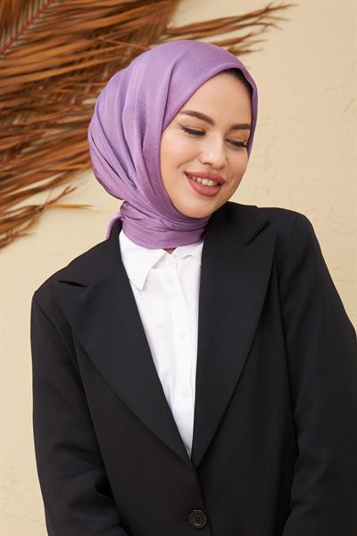 Janjan Çift Taraflı Şal Lila