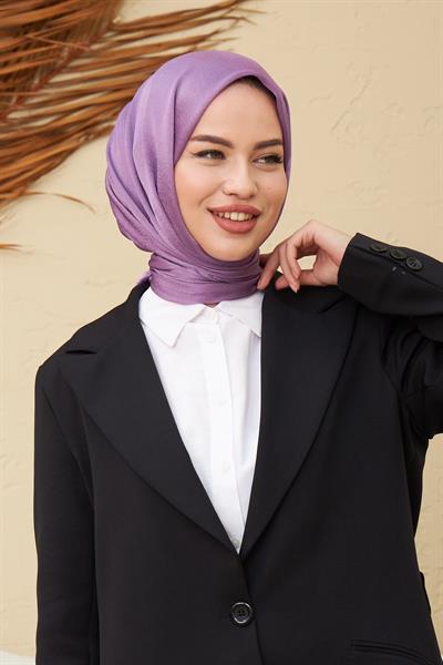 Janjan Çift Taraflı Şal Lila