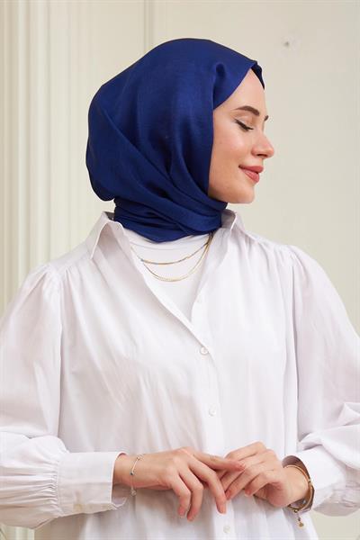 Janjan Çift Taraflı Şal Sax Mavi