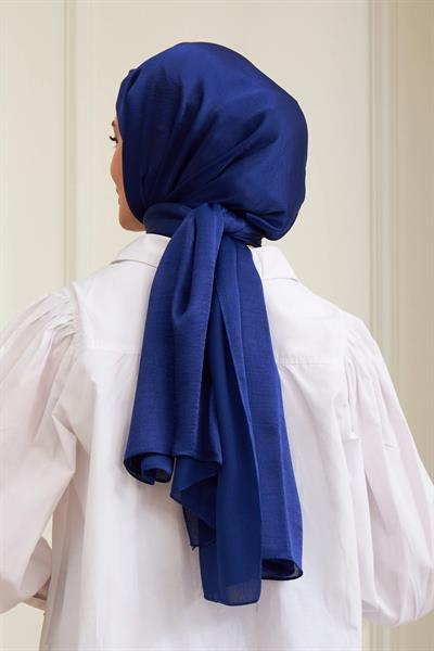 Janjan Çift Taraflı Şal Sax Mavi