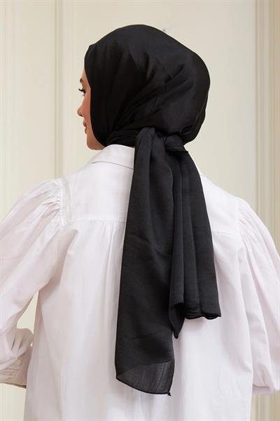 Janjan Çift Taraflı Şal Siyah