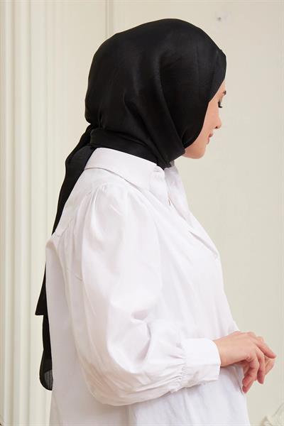 Janjan Çift Taraflı Şal Siyah