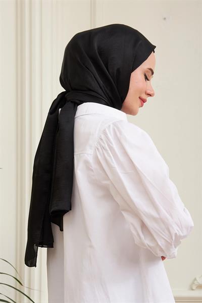 Janjan Çift Taraflı Şal Siyah