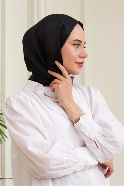 Janjan Çift Taraflı Şal Siyah