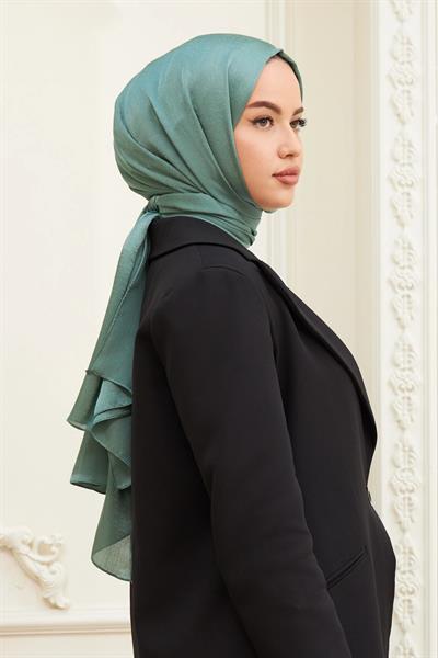 Janjan Çift Taraflı Şal Zümrüt Yeşil