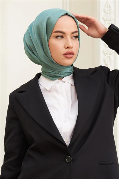 Janjan Çift Taraflı Şal Zümrüt Yeşil