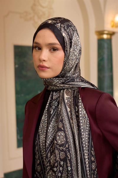 Kahve Vizon Hint Vual Şal -  5009-22