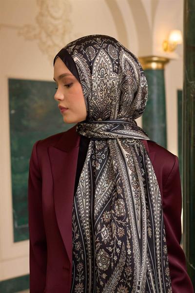 Kahve Vizon Hint Vual Şal -  5009-22