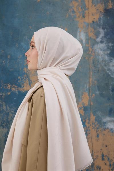 Kare Desen Pamuk Jakar Şal Uçuk Pembe 8012-22