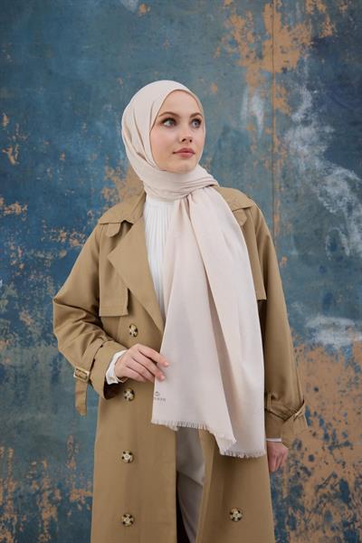 Kare Desen Pamuk Jakar Şal Uçuk Pembe 8012-22