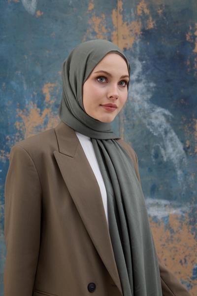 Kare Desen Pamuk Jakar Şal Yosun 8012-14