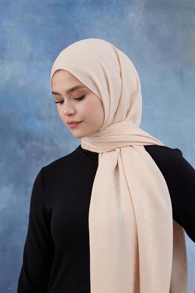 Kaz Ayağı Desen Pamuk Jakar Şal Alaçatı 8011-25