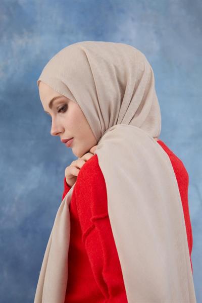 Kaz Ayağı Desen Pamuk Jakar Şal Kumsal 8011-24