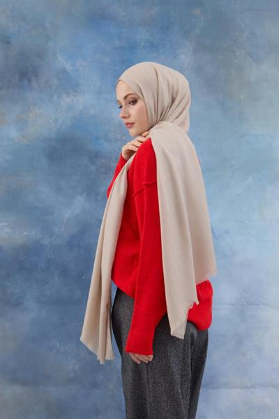 Kaz Ayağı Desen Pamuk Jakar Şal Kumsal 8011-24