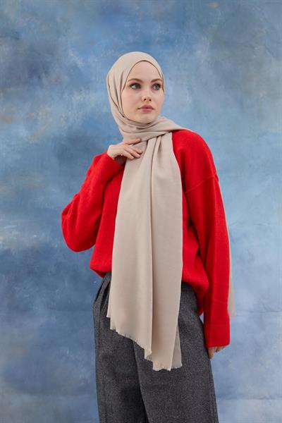 Kaz Ayağı Desen Pamuk Jakar Şal Kumsal 8011-24