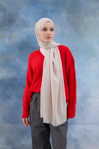 Kaz Ayağı Desen Pamuk Jakar Şal Meltem 8011-26