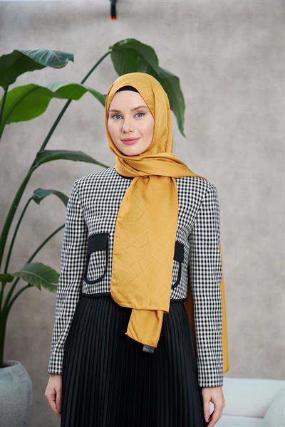 Line Leola Desen İpeksi Jakar Şal Altuni 9009-09