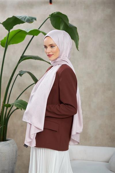 Line Leola Desen İpeksi Jakar Şal Gümüş 9009-02