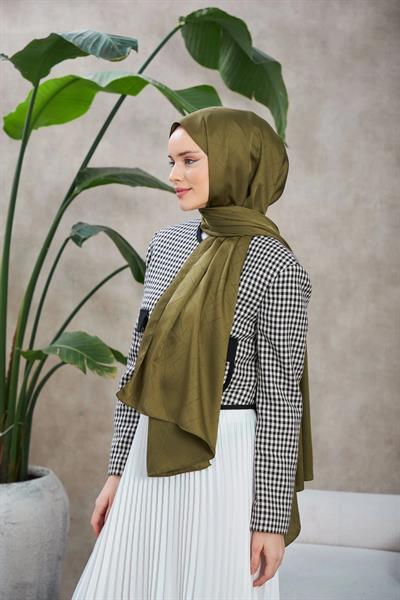 Line Leola Desen İpeksi Jakar Şal Kahverengi 9009-15