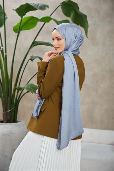 Line Leola Desen İpeksi Jakar Şal Lavanta Gri 9009-24