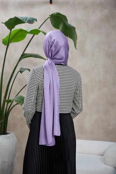 Line Leola Desen İpeksi Jakar Şal Lila 9009-23