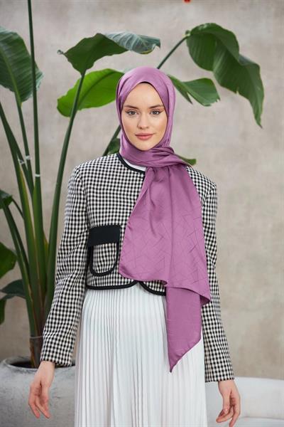 Line Leola Desen İpeksi Jakar Şal Menekşe 9009-21