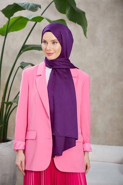 Line Leola Desen İpeksi Jakar Şal Mürdüm 9009-16