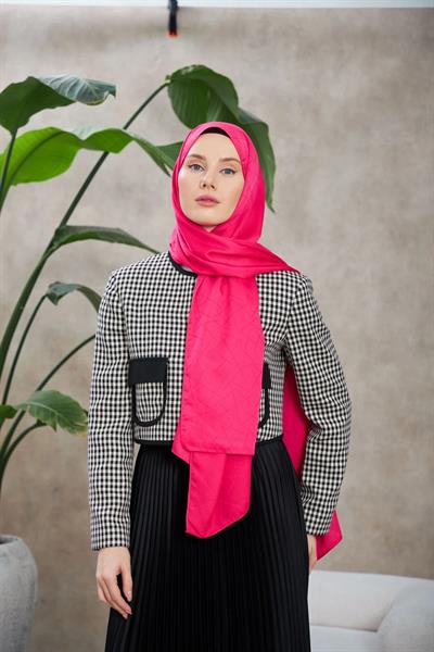 Line Leola Desen İpeksi Jakar Şal Pembe 9009-01