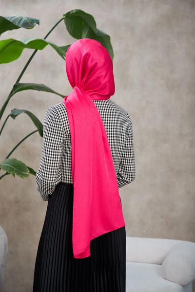 Line Leola Desen İpeksi Jakar Şal Pembe 9009-01