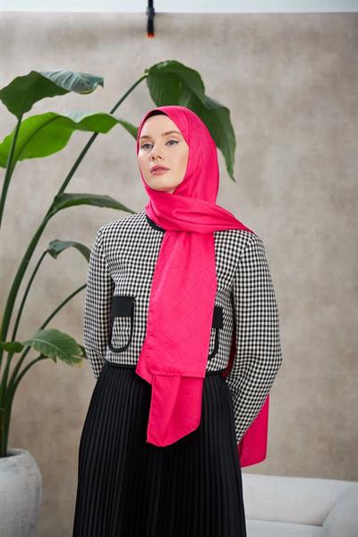 Line Leola Desen İpeksi Jakar Şal Pembe 9009-01