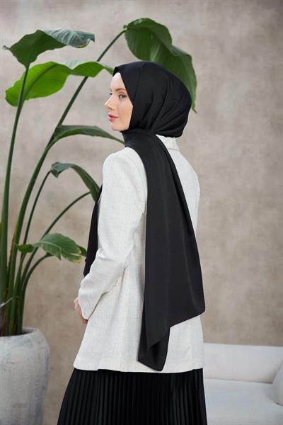 Line Leola Desen İpeksi Jakar Şal Siyah 9009-03