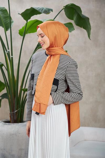 Line Leola Desen İpeksi Jakar Şal Taba 9009-08