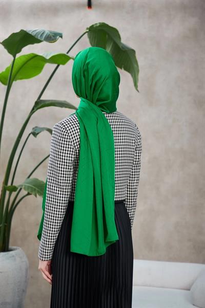 Line Leola Desen İpeksi Jakar Şal Yeşil 9009-04