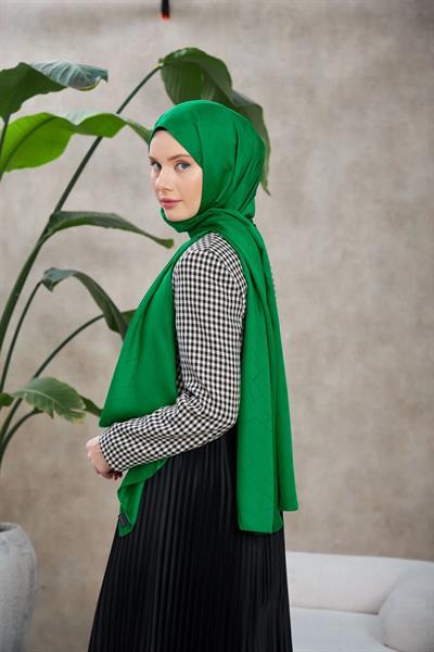 Line Leola Desen İpeksi Jakar Şal Yeşil 9009-04