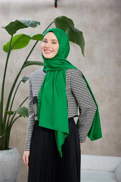 Line Leola Desen İpeksi Jakar Şal Yeşil 9009-04