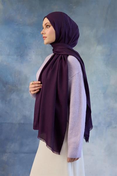 Logo Desen Pamuk Jakar Şal Mor 8008-13