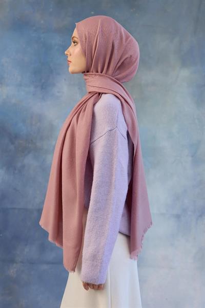 Logo Desen Pamuk Jakar Şal Pembe 8008-17