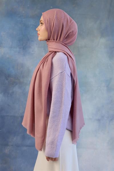 Logo Desen Pamuk Jakar Şal Pembe 8008-17