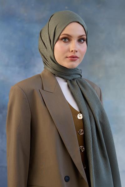 Logo Desen Pamuk Jakar Şal Yosun 8008-14