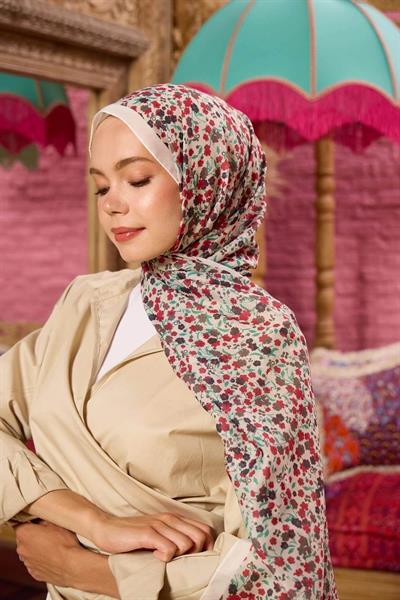 Marrakech Koleksiyon Soft Şal Kahve Kırmızı 3046-20