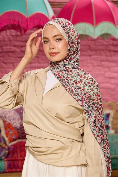 Marrakech Koleksiyon Soft Şal Kahve Kırmızı 3046-20