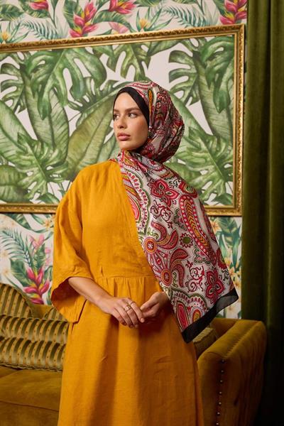 Marrakech Koleksiyon Soft Şal Kiremit Siyah 3048-09